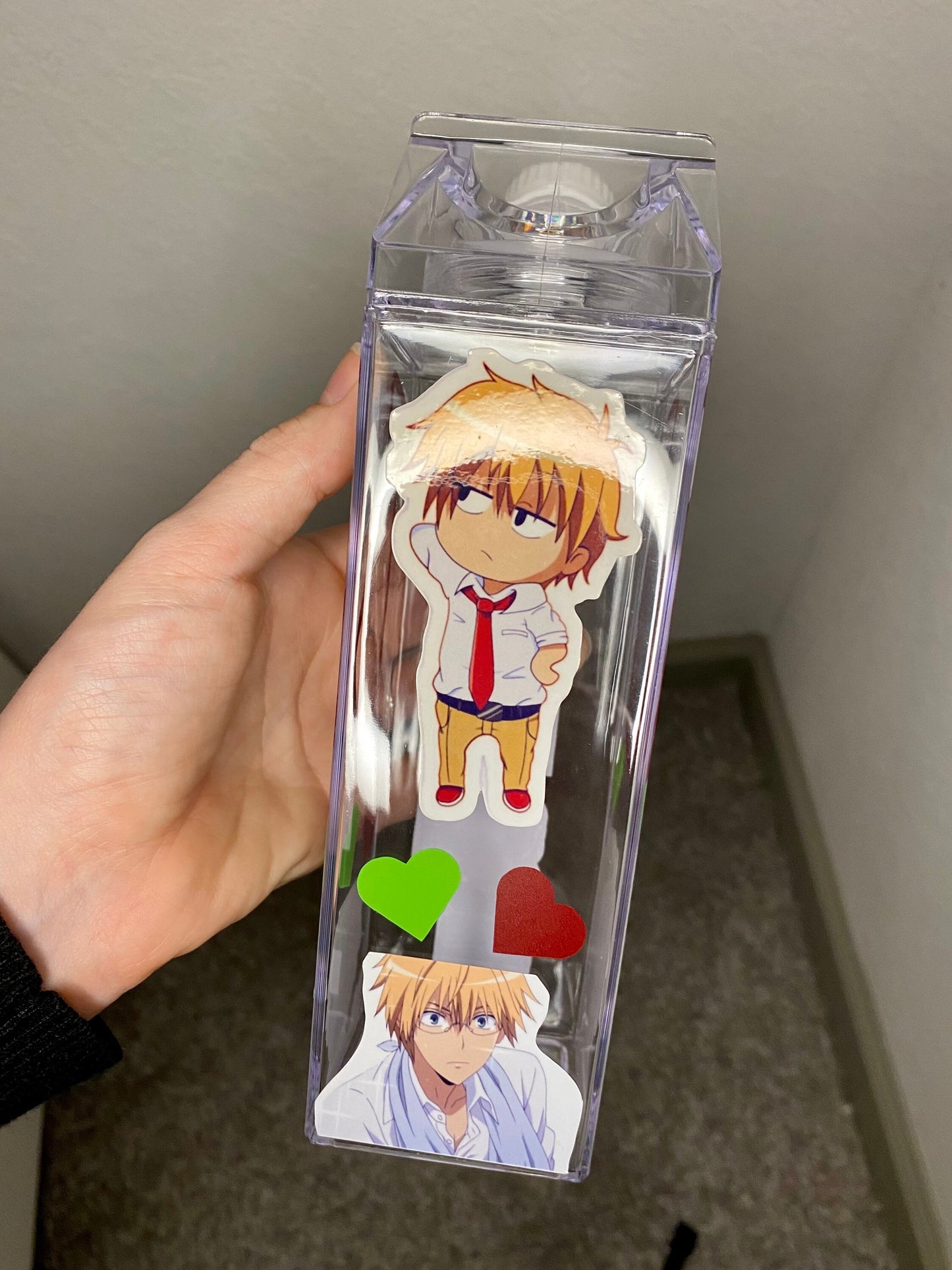 Custom Anime Decal Sticker Milk Carton Water Bottle Anime Water Bottle Custom Design Gift Idea Anime Sticker Lover