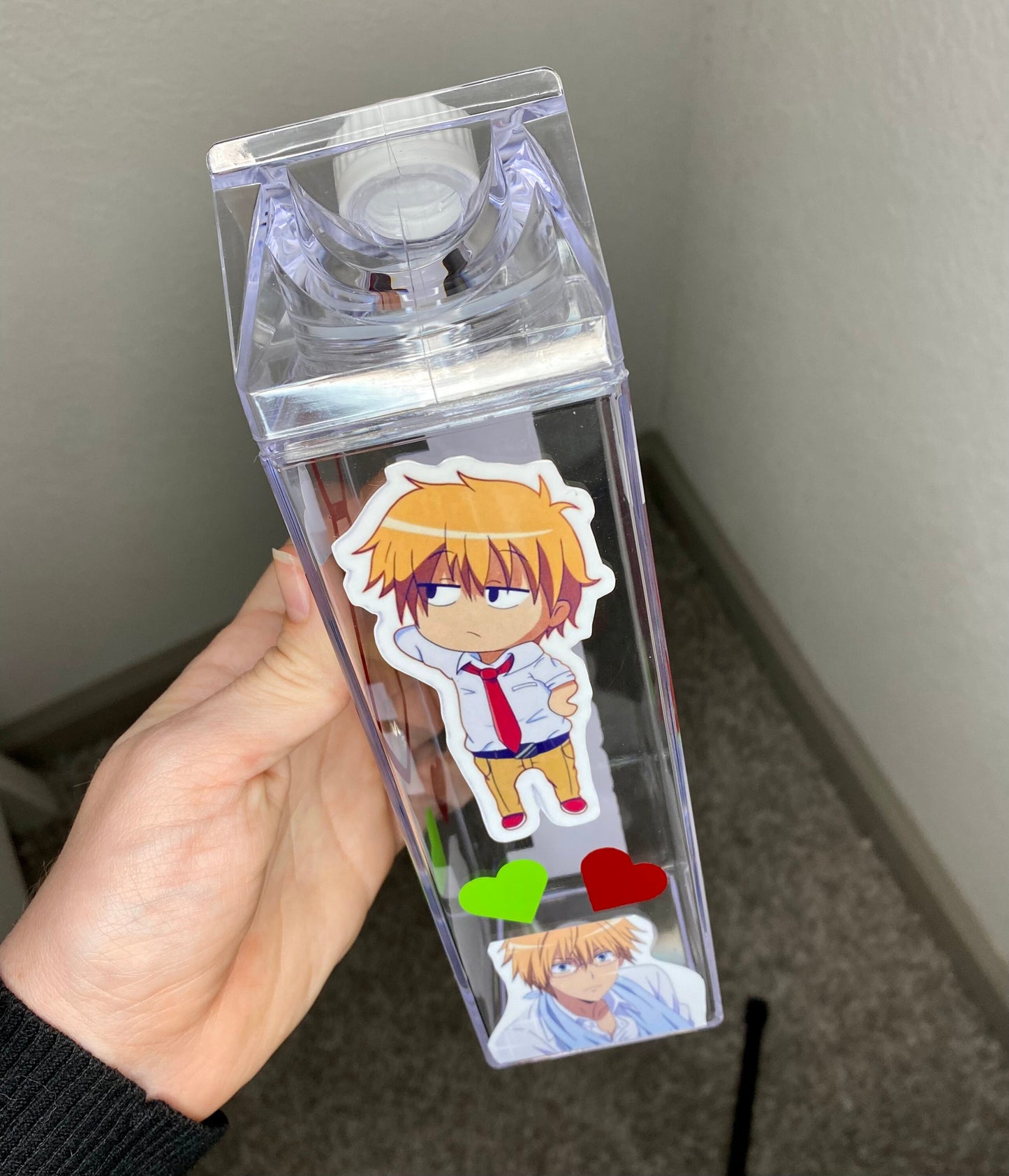 Custom Anime Decal Sticker Milk Carton Water Bottle Anime Water Bottle Custom Design Gift Idea Anime Sticker Lover