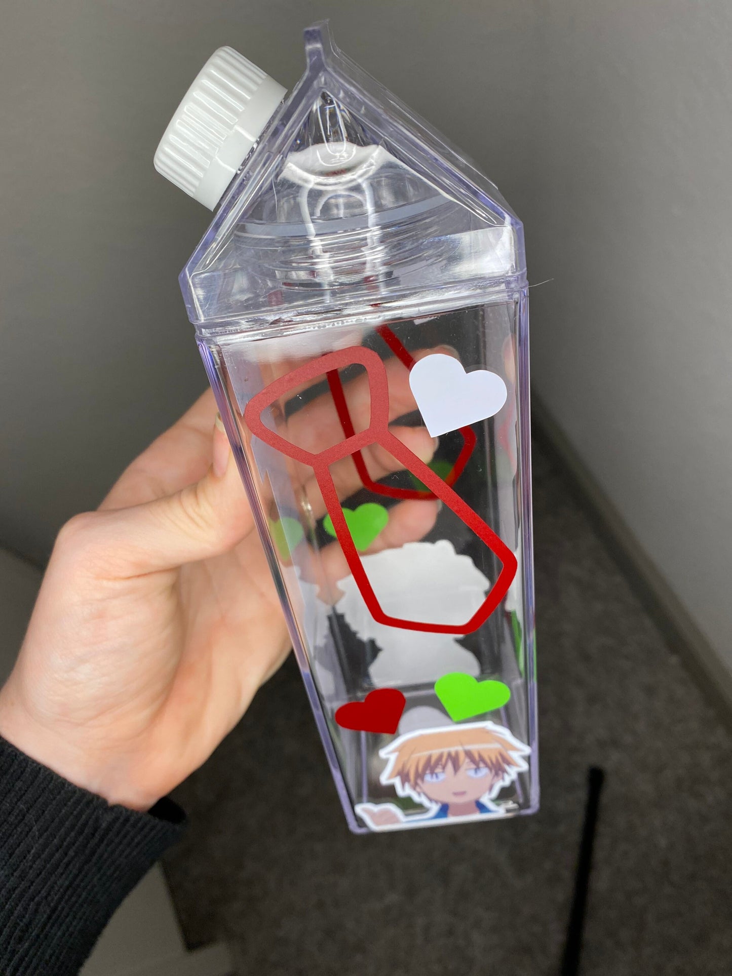 Custom Anime Decal Sticker Milk Carton Water Bottle Anime Water Bottle Custom Design Gift Idea Anime Sticker Lover