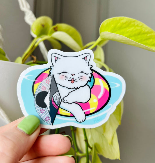 Cat Lover Sticker Water Proof Sticker Notebook Sticker Clear Sticker Cat Sticker Cat Lover Sticker Gift for Cat Lover Kawaii Cat Addict