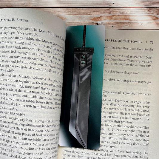 Video Game Bookmark Sword Bookmark for Book Lover Anime Lover Gift Idea Anime Bookmark Glossy Bookmark