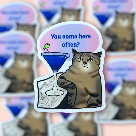 Cat Lover Sticker Notebook Sticker Party Sticker Gift ideas for sticker lovers party Favors Cat Meme Sticker Cat Decal Cat Car Decoration