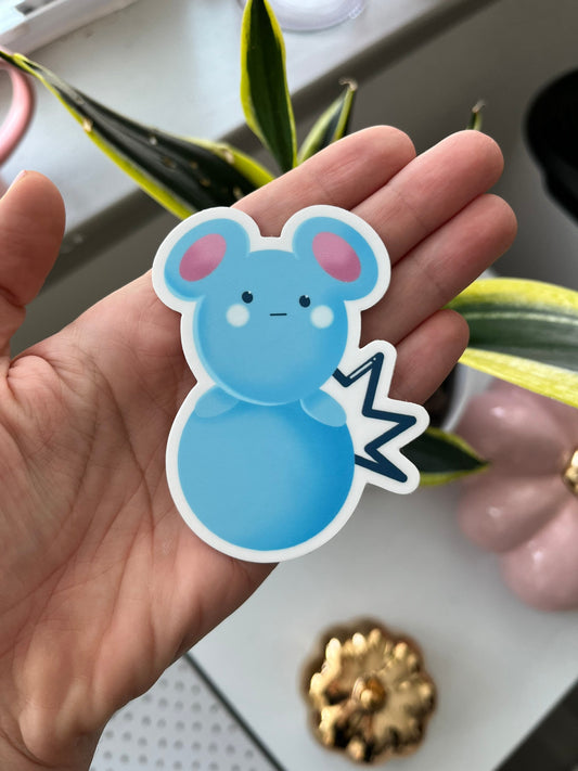 Blue Mouse Sticker Vinyl Sticker Notebook Sticker Waterproof Sticker Laptop Sticker Car Decal Sticker Water Bottle Sticker Gift Idea