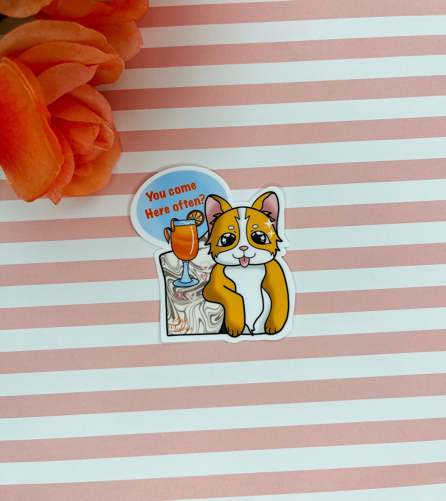 Corgi Lover Sticker Laptop Sticker Water Bottle Sticker Vinyl Sticker Dog Sticker Dog Decal Corgi Lover Sticker Gift Water Bottle sticker