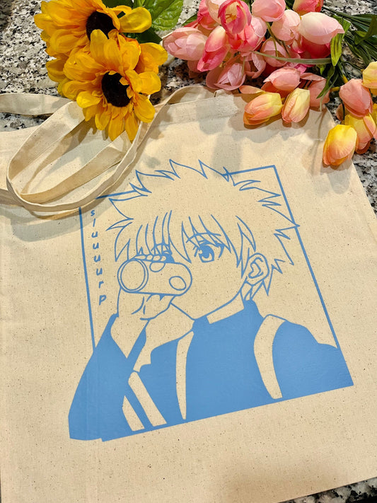 Anime Boy Blue Tote Bag Lover Anime Lover Gift for Anime Lover Laptop Bag School Bag Lover Anime Gift Idea for Anime Lover Bag Lover