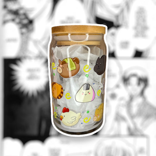 Anime Lover Drinking Glass Anime Cup Anime Lover Glass Cups Glasses Coffee Lover Glass Tumbler Gift for Cup Lover Anime Lover animal lover